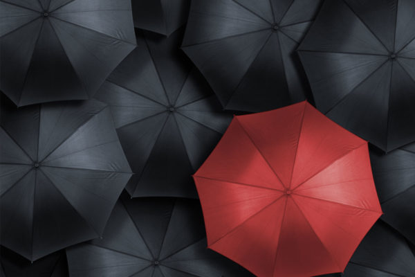 Red And Black Umbrella