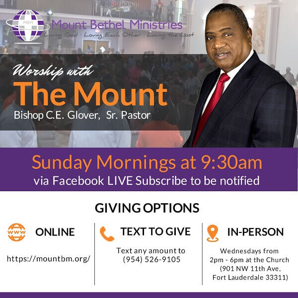 Mount Bethel Ministries Facebook LIVE On Sunday’s